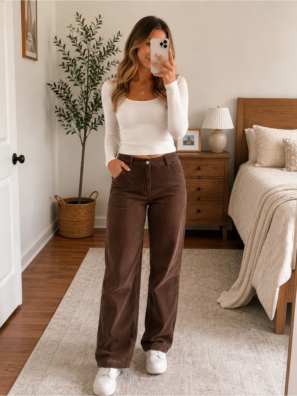 Brown Corduroy Women’s Jeans